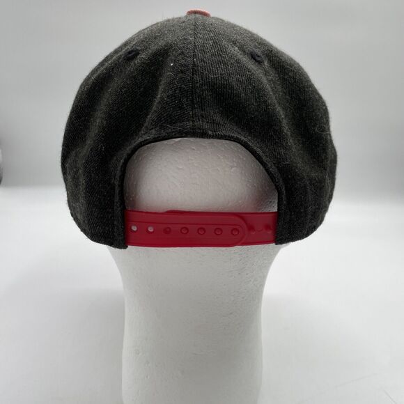 Chicago Bulls Hat Cap Adult Snapback Gray Red Basketball Hardwood Classic Men - Picture 4 of 14